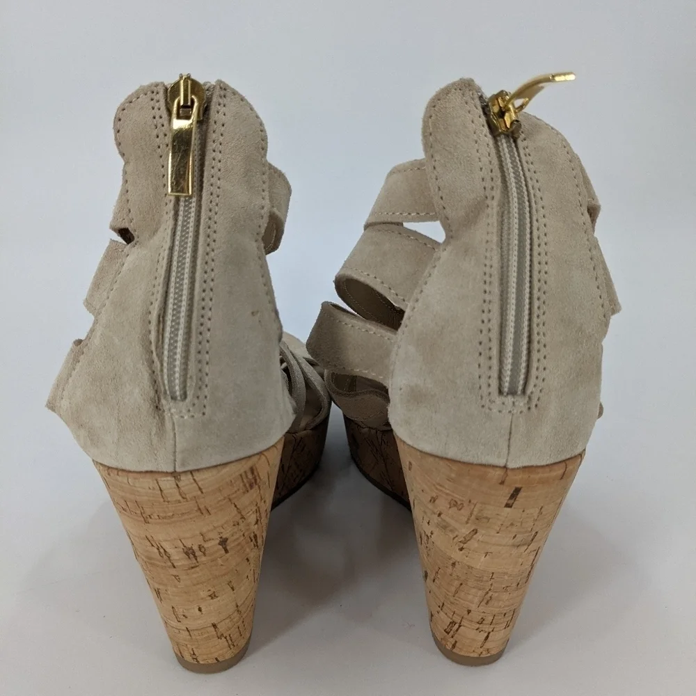 NWT CORDANI Suede Platform Wedge Sandals